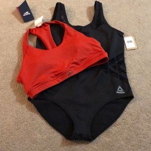 Reebok lot - 2 items - bra & leotard NWT